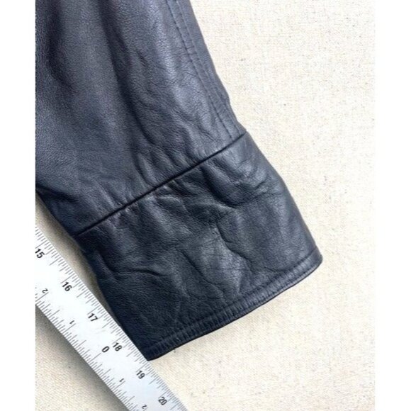 Wilsons Black Leather Belted Jacket Women's Medium with Thinsulate Lining Vtg - Picture 14 of 16
